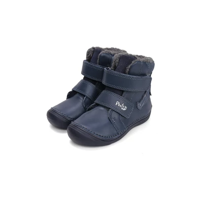 Ponte20 kék magas szárú téli bélelt Kisfiú Szupinált vízlepergető cipő #DA07-5-2473