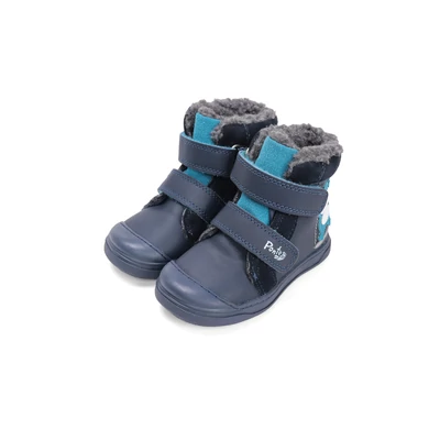 Ponte20 kék magas szárú téli bélelt Kisfiú Szupinált vízlepergető cipő #DA07-5-2292