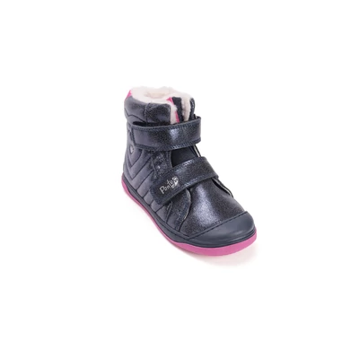 Ponte20 kék Kislány Szupinált Téli bakancs - cipő szívecskével #DA07-5-2475