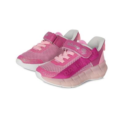 D.D.Step Lány "világító" sportcipő,rózsaszín pink  ,két tépőzárral állítható, vízlepergető F61-297E