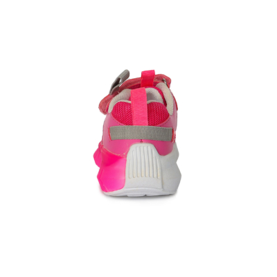 D.D.Step Lány "világító" sportcipő, rózsaszín pink ,két tépőzárral állítható, vízlepergető F61-921E