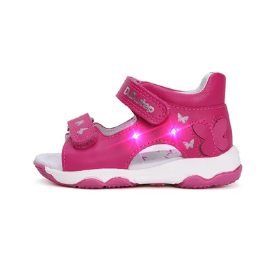 D.D.Step Rózsaszín Kislány Világító Szandál pillangókkal #G064-51465A