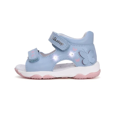 D.D.Step Jégvarázs kék Kislány Világító Szandál pillangókkal #G064-51465