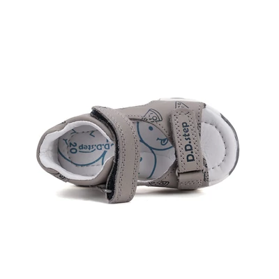 D.D.Step Szürke pizza szeletekkel  Kisfiú Szandál #G064-51586A