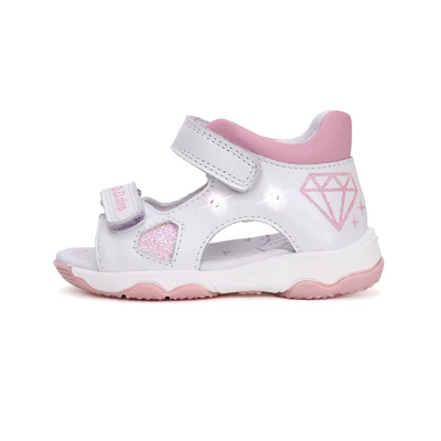 D.D.Step Fehér Kislány Világító Szandál gyémánttal #G064-51749A