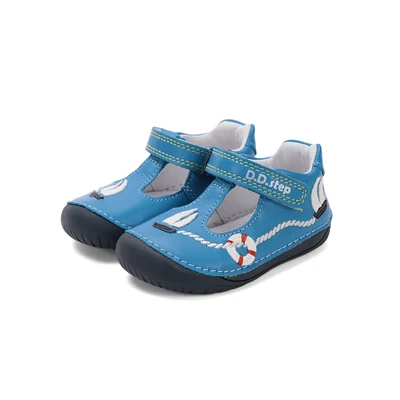 D.D.Step Kék Kisfiú Barefoot Nyitott Szandálcipő hajóval #H070-51434A