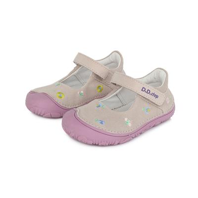 D.D.Step Mályva Kislány "Barefoot" nyitott cipő, virág mintával  #H073-390A