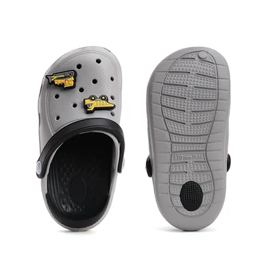 D.D.Step szürke Kisfiú Papucs munkagépekkel #J091-51713