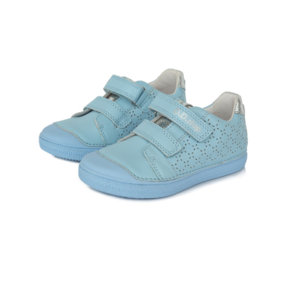 DDStep kék ezüst kislány cipő két tépőzárral állítható S049-692B