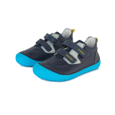 D.D.Step kék két tépőzárral állítható nagyon kényelmes Kisfiú "Barefoot" cipő S063-536