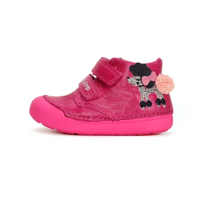 D.D.STEP KISLÁNY Pink ELSŐ LÉPÉS ZÁRT CIPŐ USZKÁRRAL #S066-41382A