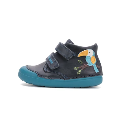 D.D.Step kék Kisfiú Első lépés Zárt cipő kalóz papagájjal #S066-52304