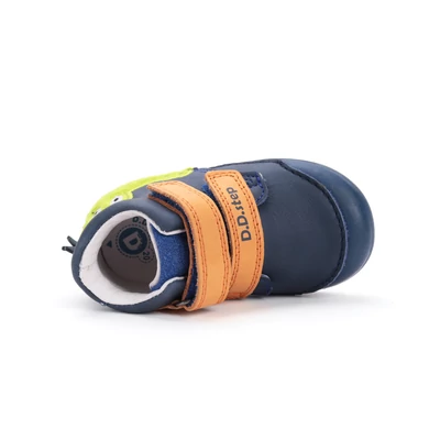 D.D.Step kék Kisfiú Első lépés Zárt cipő krokodillal #S066-52509A