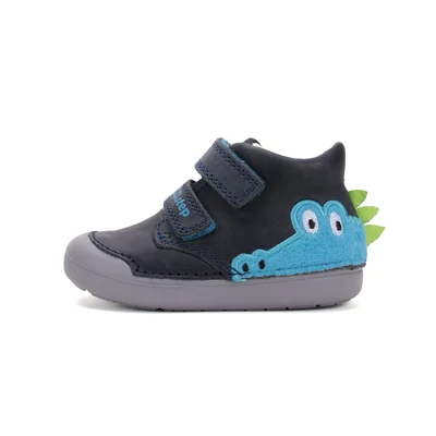 D.D.Step kék Kisfiú Első lépés Zárt cipő krokodillal #S066-52509B