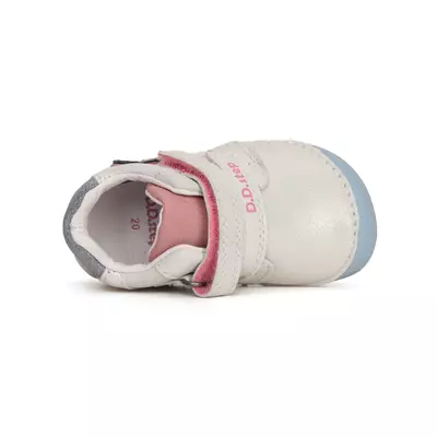 D.D.Step fehér Kislány Barefoot Zárt cipő pillangó mintával #S070-41929