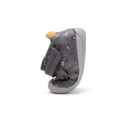 D.D.Step szürke Kisfiú Barefoot Zárt cipő Munkagépekkel  #S070-52480A