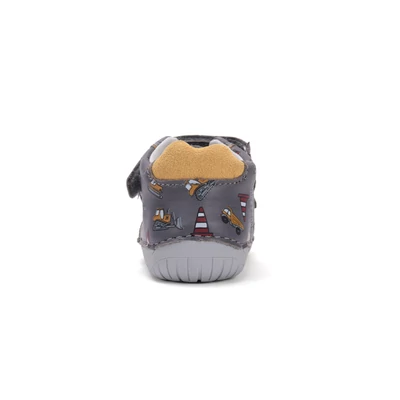 D.D.Step szürke Kisfiú Barefoot Zárt cipő Munkagépekkel  #S070-52480A