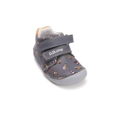 D.D.Step szürke Kisfiú Barefoot Zárt cipő Munkagépekkel  #S070-52480A