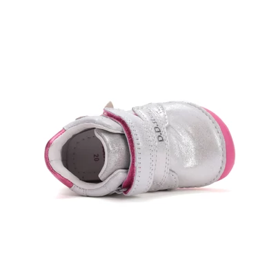 D.D.Step fehér Kislány Barefoot Zárt cipő virággal #S070-52656B