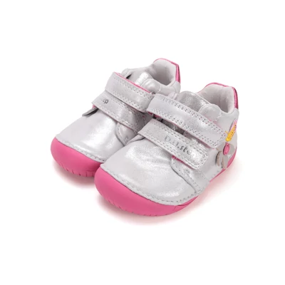 D.D.Step fehér Kislány Barefoot Zárt cipő virággal #S070-52656B