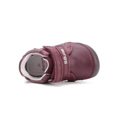 D.D.Step Bordó Kislány Barefoot Zárt cipő virággal #S070-52778BB