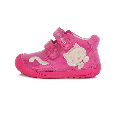 D.D.Step Rózsaszín , cica mintával Kislány "Barefoot" bokacipő S070-927A