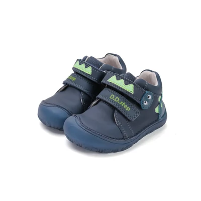 D.D.Step kék Kisfiú UV fényre reagálnak Barefoot Zárt cipő dínóval #S073-52875