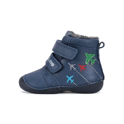 D.D.Step kék Kisfiú Első lépés Bélelt bokacipő dínoval #W066-52525A