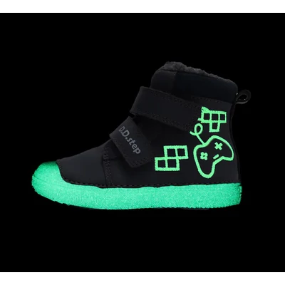 D.D.Step kék Kisfiú Barefoot Bélelt bokacipő krokodillal #W063-52415