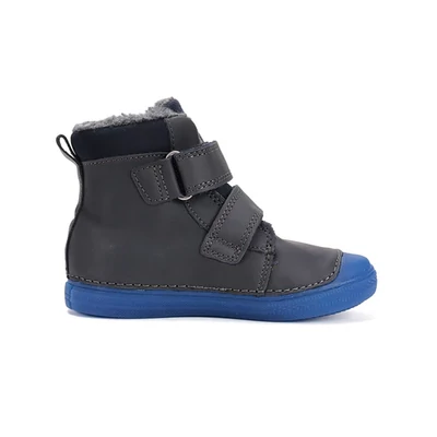 D.D.Step kék Kisfiú Barefoot Bélelt bokacipő krokodillal #W063-52415