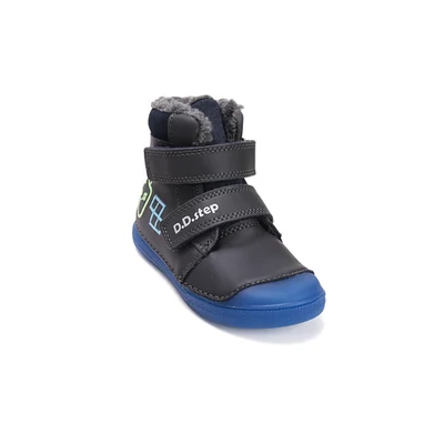 D.D.Step kék Kisfiú Barefoot Bélelt bokacipő krokodillal #W063-52415
