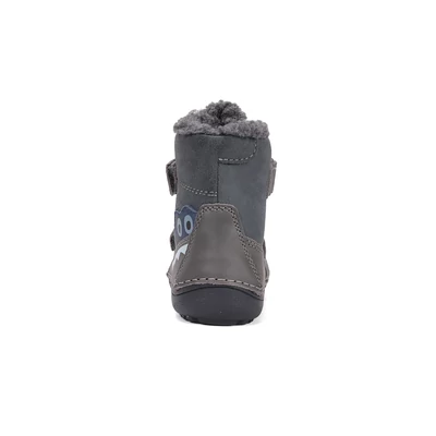 D.D.Step szürke Kisfiú Barefoot Bélelt bokacipő krokodillal #W063-52415A