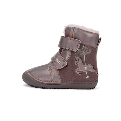 D.D.Step barna Kislány Barefoot Bélelt bokacipő lóval #W063-52985