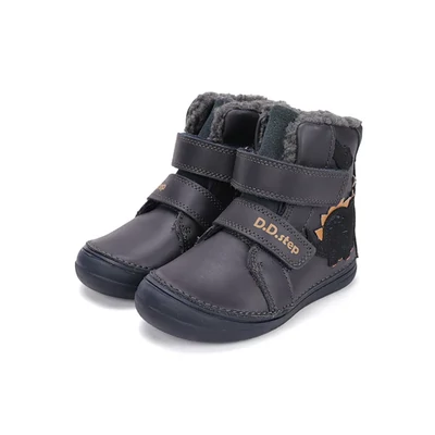D.D.Step kék  Kisfiú Bélelt csizma dínóval #W078-52785A